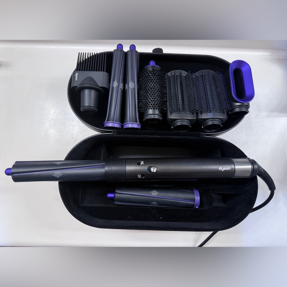 Dyson Black and Purple Air Wrap Set